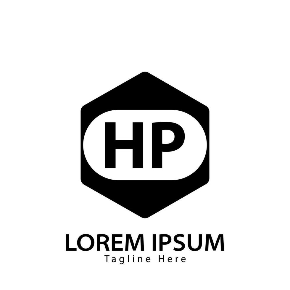 brev hp logotyp. hp logotyp design vektor illustration för kreativ företag, företag, industri. proffs vektor