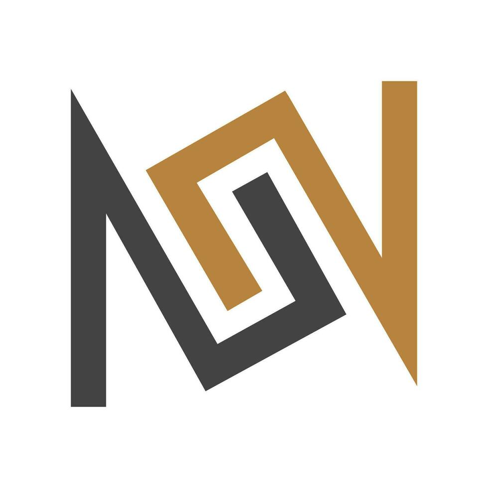 alfabet brev initialer monogram logotyp ns, sn, s och n vektor