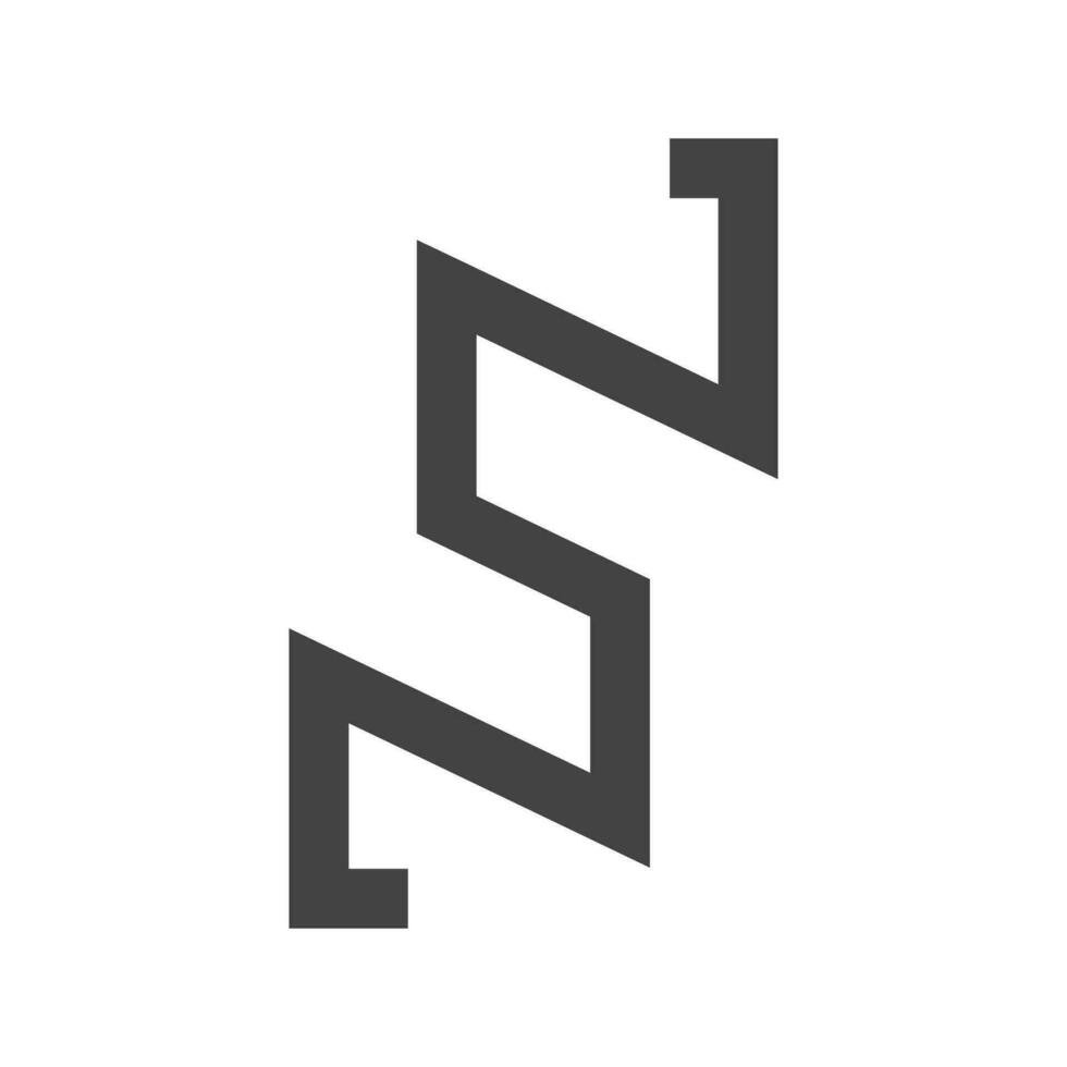 alfabet brev initialer monogram logotyp ns, sn, s och n vektor