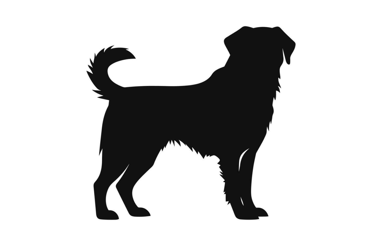 alabai Hund Vektor schwarz Silhouette isoliert auf ein Weiß Hintergrund