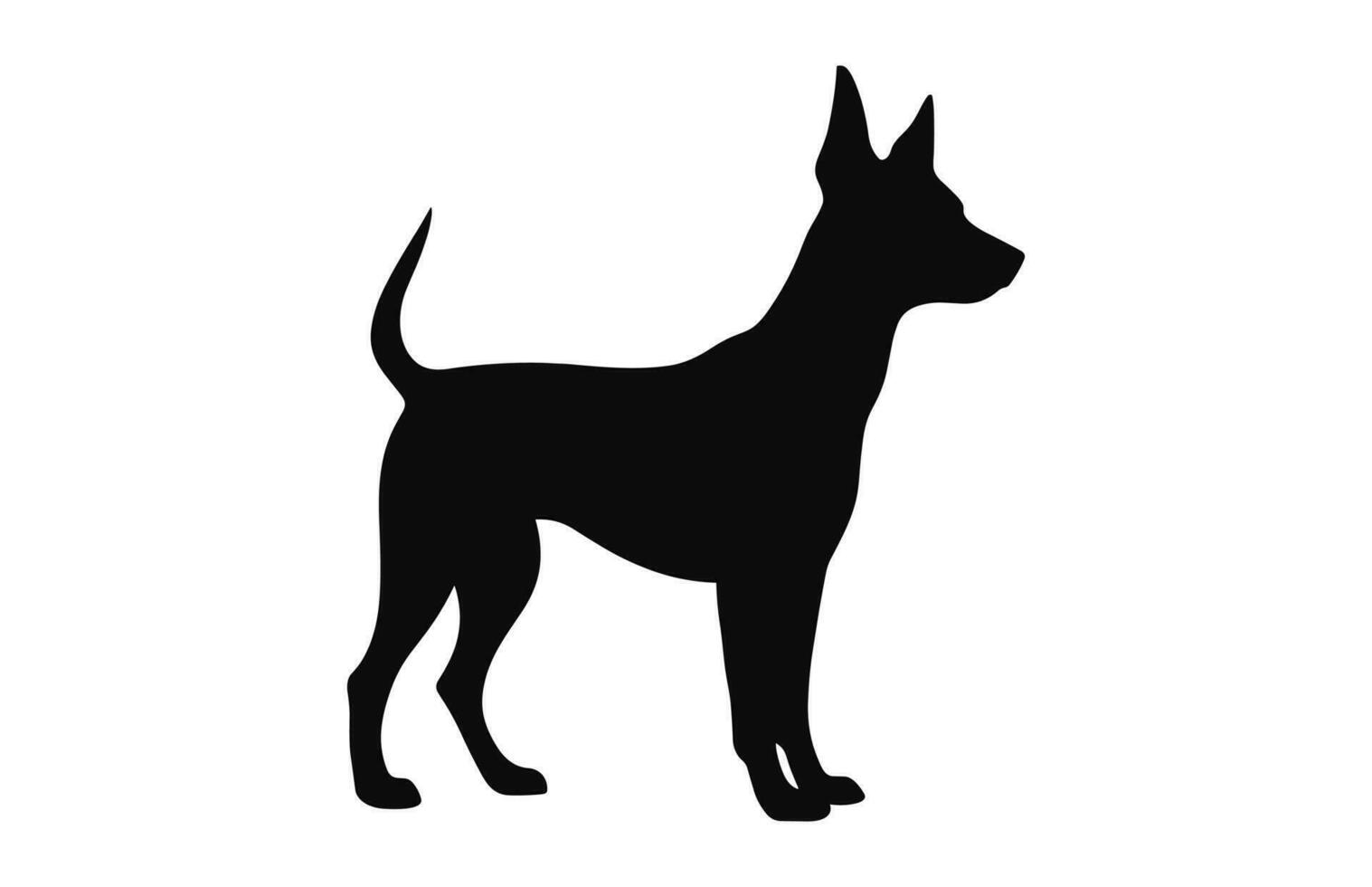 Portugiesisch Podengo Hund Silhouette schwarz Vektor kostenlos