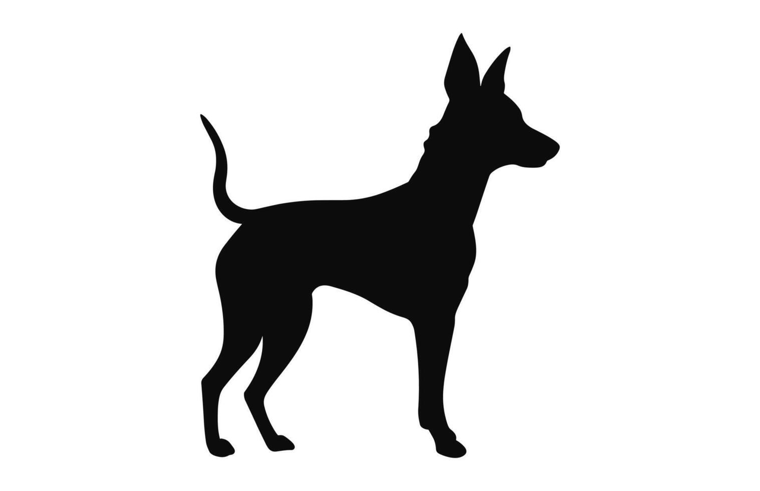 Portugiesisch Podengo Hund Silhouette schwarz Vektor kostenlos