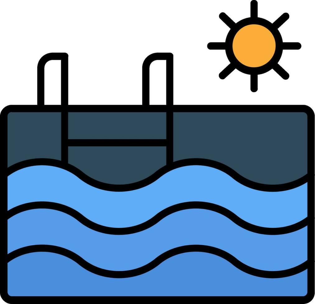 Schwimmbad-Vektor-Symbol vektor