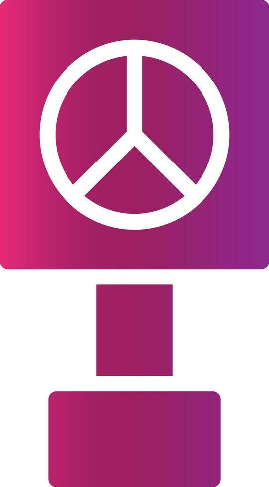 Peace-Zeichen kreatives Icon-Design vektor