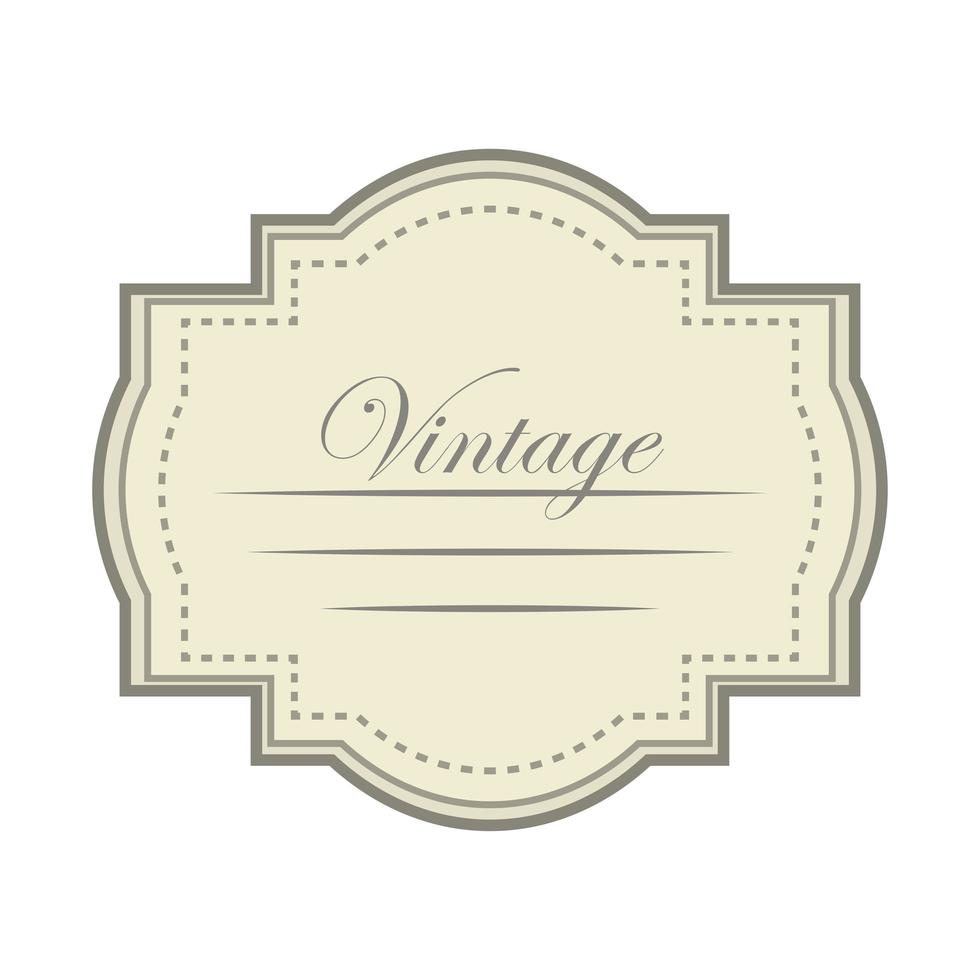vintage insignia etikett vektor