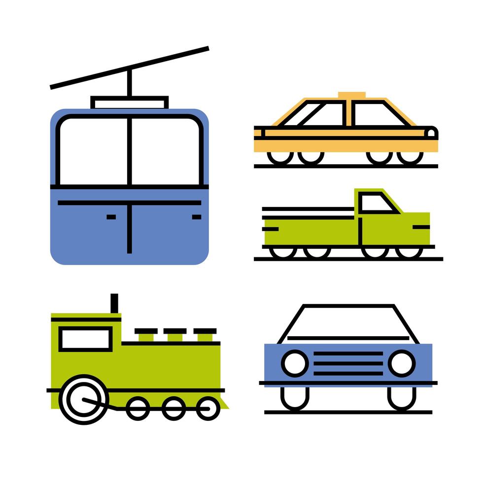 Linie transportieren und befüllen vektor