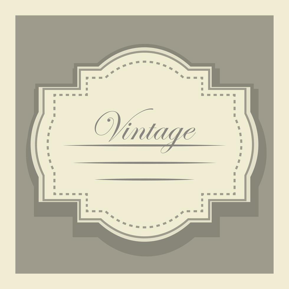 Vintage Label typografisch vektor