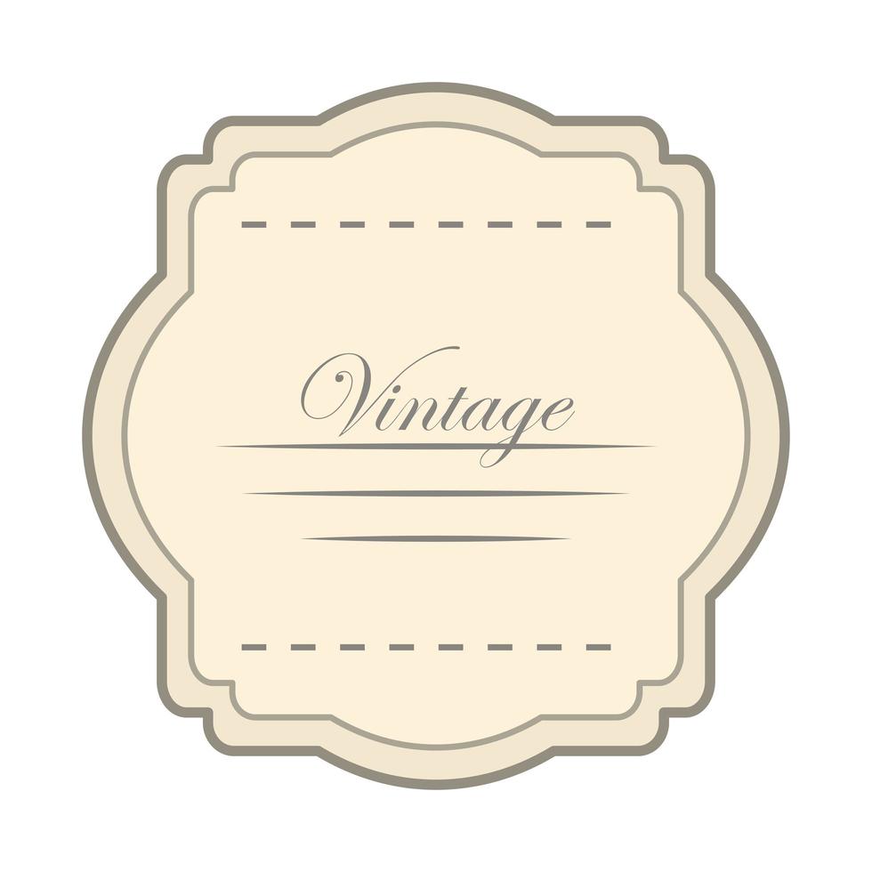 vintage etikett layout vektor