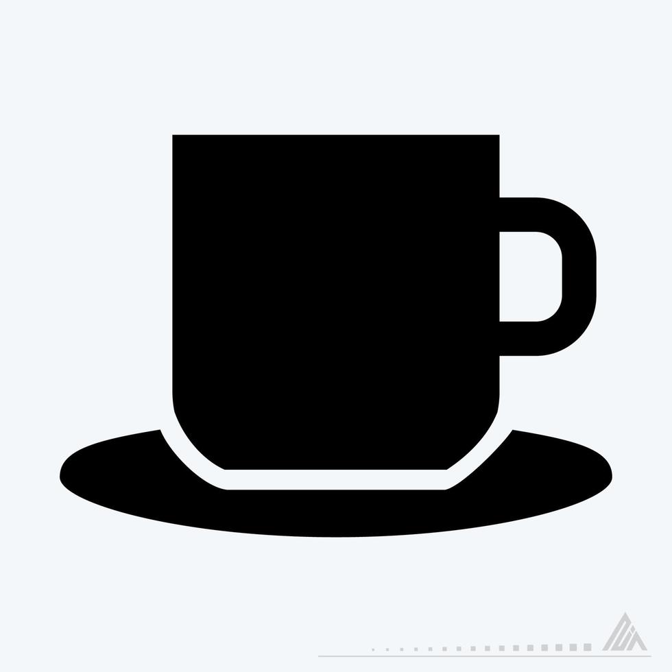 Symbolvektor der Kaffeetasse i - Glyph-Stil vektor