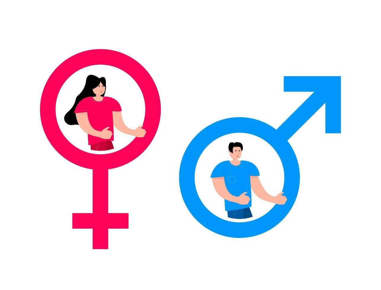 kön ikon. manlig och kvinna. man och kvinna. vektor