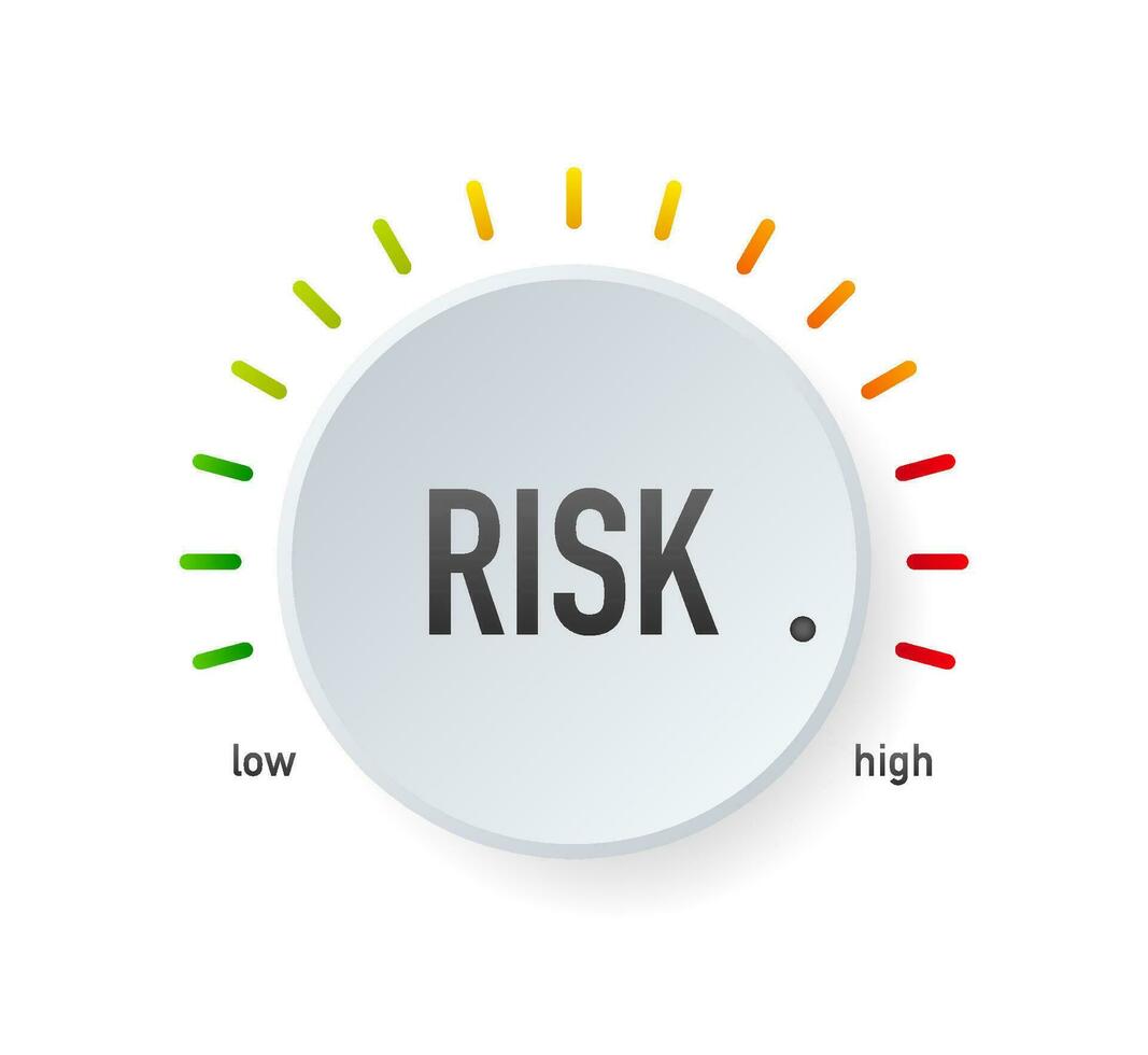 risk hastighetsmätare. risk mätare ikon. hög risk meter vektor