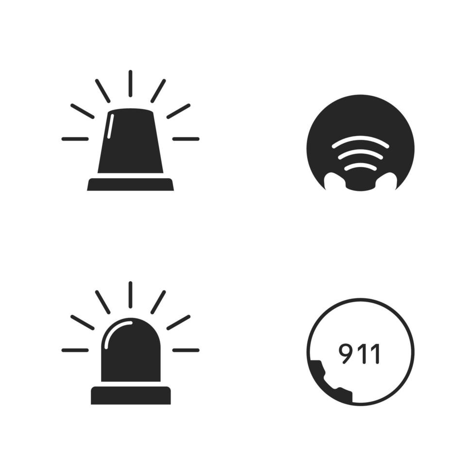 911 Notfall-Vektor-Icon-Design vektor