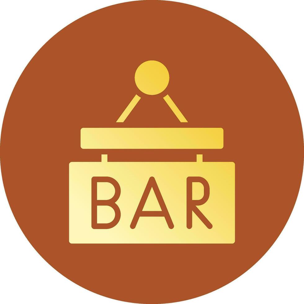 Bar-Schild kreatives Icon-Design vektor