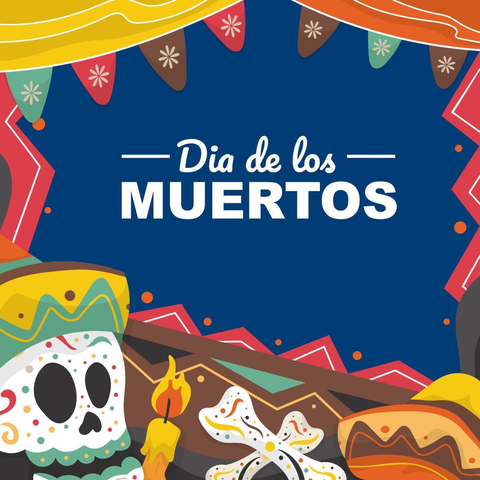 dia de los muertos bakgrund vektor