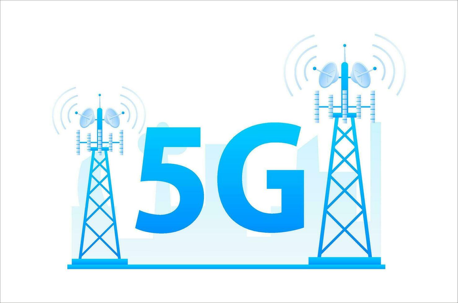 5g nätverk teknologi. internet system telekommunikation service vektor