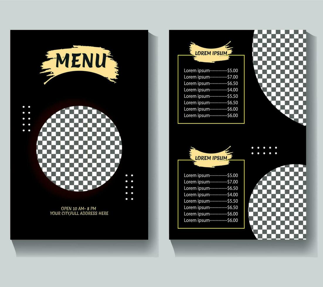 Restaurant Speisekarte Design Vorlage zum Restaurant Geschäft vektor