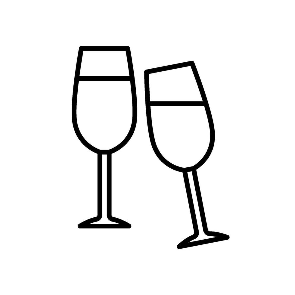 lyx dryck glas ikon för Skål vektor