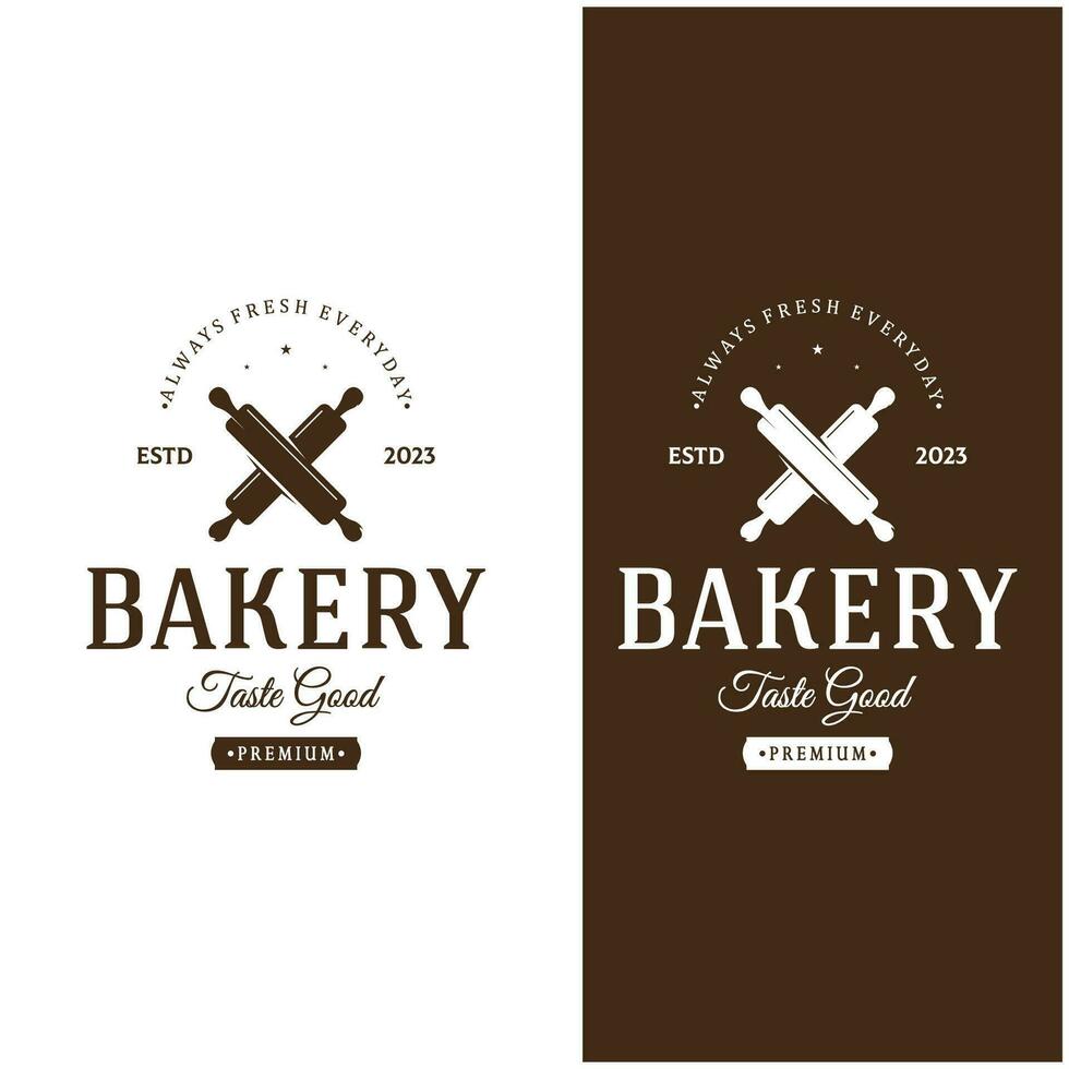 Bäckerei Logo Abzeichen retro Vektor Abbildung.für Cupcake, Bäckerei. Kuchen Jahrgang Typografie Logo Design.