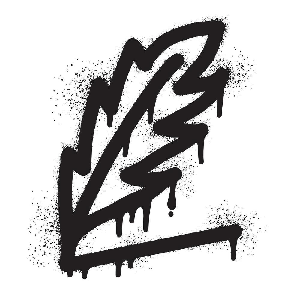 Feder Graffiti gezeichnet mit schwarz spritzig Farbe vektor