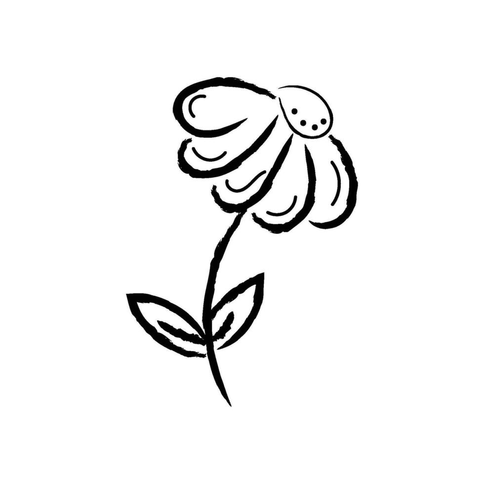 blomma teckning för skriva ut eller använda sig av som affisch vektor