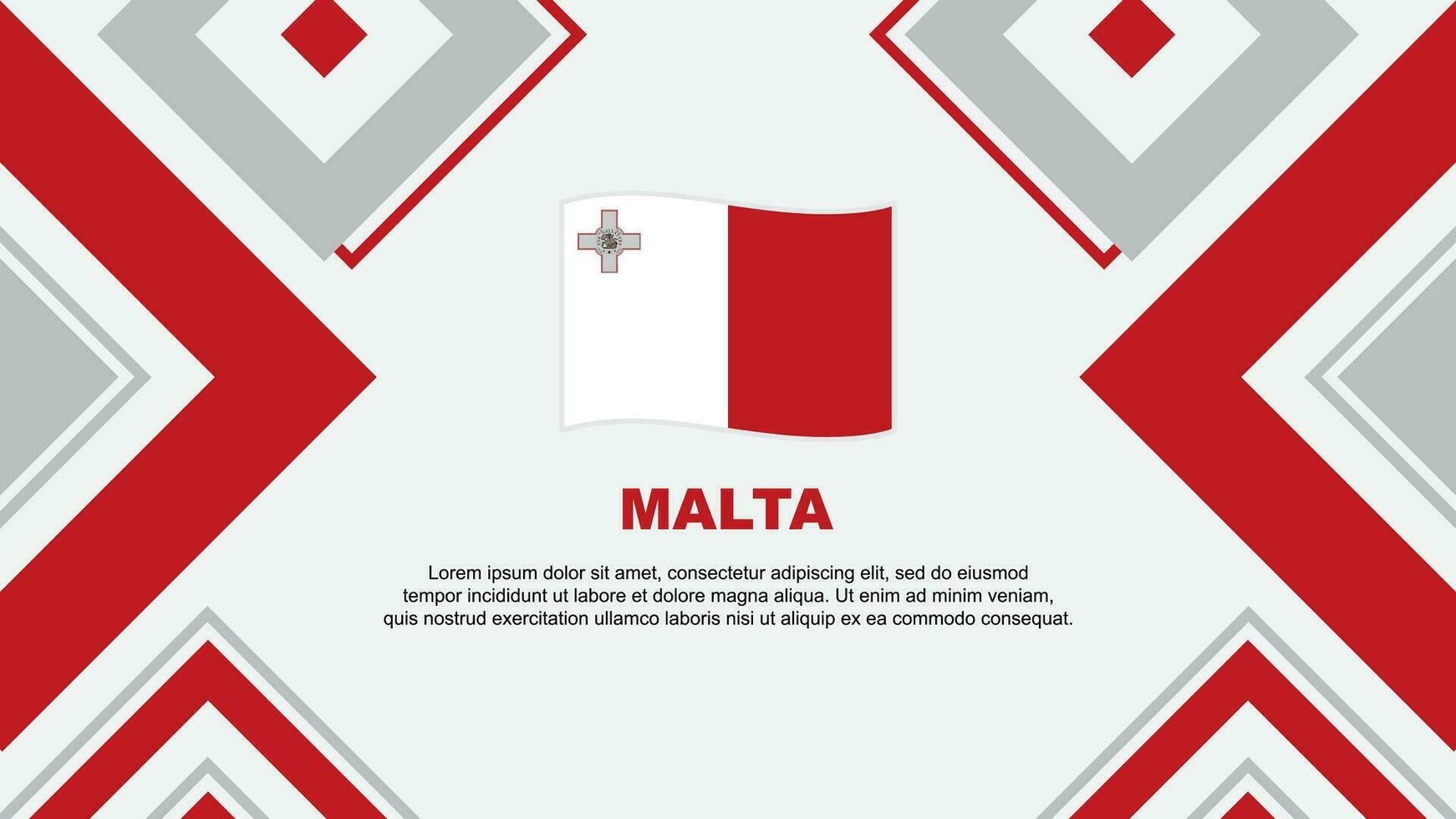 malta flagga abstrakt bakgrund design mall. malta oberoende dag baner tapet vektor illustration. malta oberoende dag