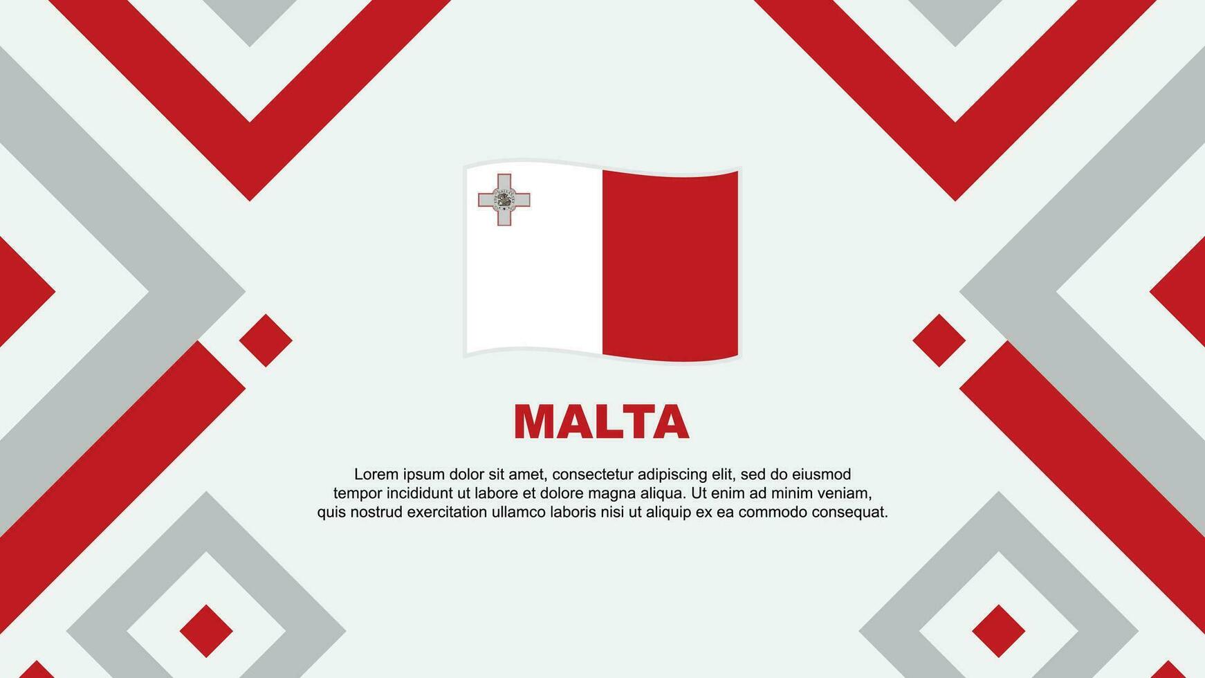 malta flagga abstrakt bakgrund design mall. malta oberoende dag baner tapet vektor illustration. malta mall