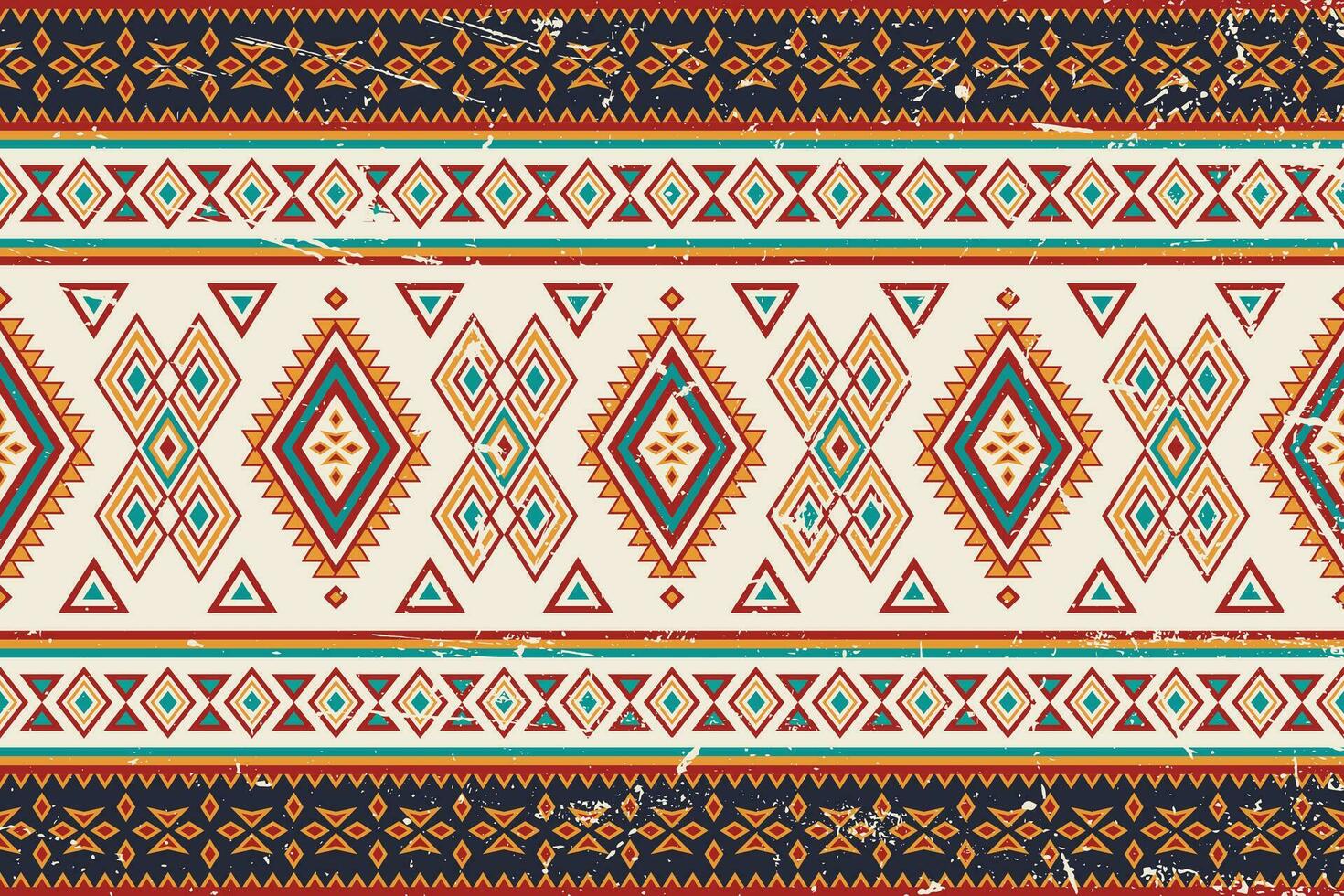aztekisch Stammes- geometrisch Grunge Textur. Jahrgang Vektor Hintergrund. nahtlos Streifen Muster. traditionell Ornament ethnisch Stil. Design zum Textil, Stoff, Kleidung, Vorhang, Teppich, Ornament, Verpackung.