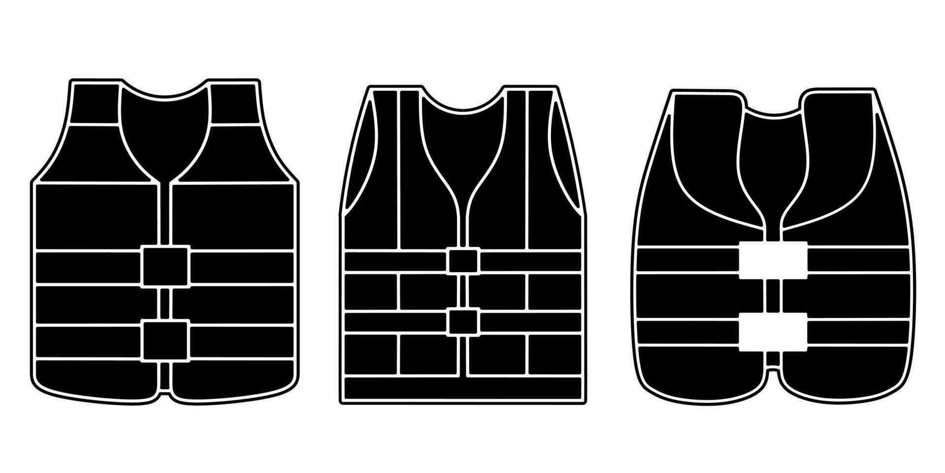 Rettungsring Symbol Sammlung. ein Illustration von ein schwarz Rettungsring Symbol. Lager Vektor. vektor