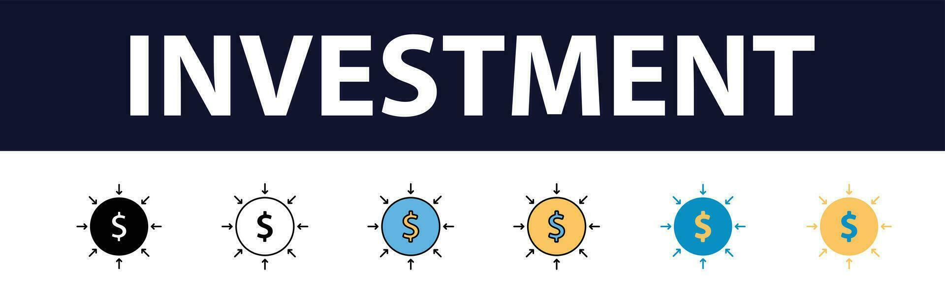 investering Färg fylla ikon uppsättning. investering, vinst, tillgång, investerare, portfölj, utdelning, huvudstad, risk, inflation ikoner vektor, ikon, analys, tillgång, obligation, ekonomi, utbildning, ikon, analys, tillgång, vektor