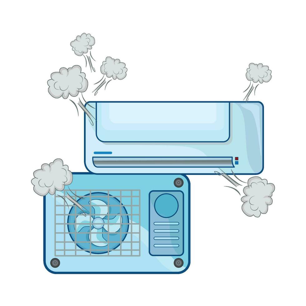 Illustration von gebrochen Luft Conditioner vektor