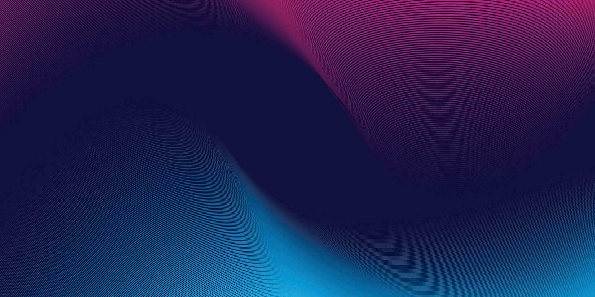 abstrakt bunt Technologie Linie Welle Hintergrund, modern lila Blau Gradient fließend Welle Linien. futuristisch Technologie Konzept. Vektor Illustration Profi Vektor