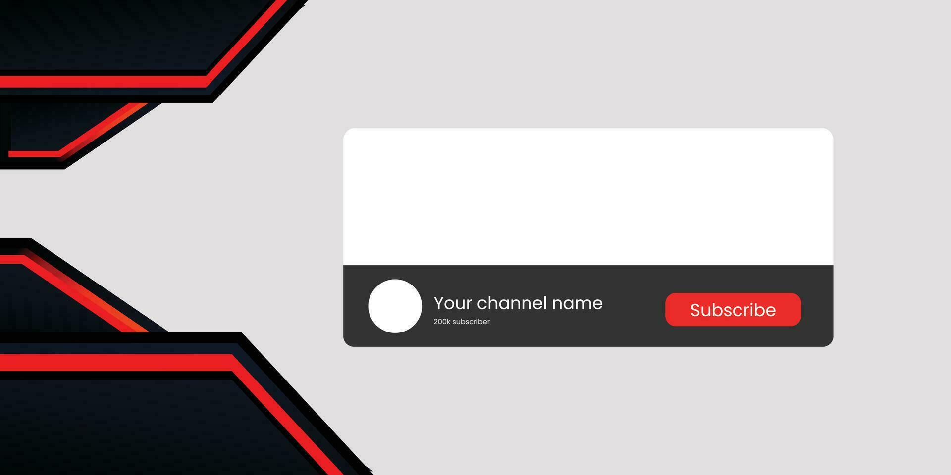 Youtube Kanal Spielen Abdeckung. Sozial Medien horizontal Leben Streaming Banner. rot Startseite zum Spielen Video Service. . Vektor Illustration