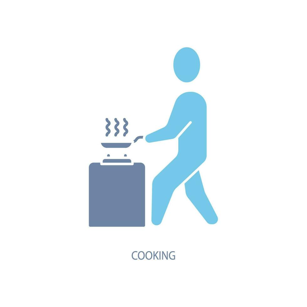matlagning begrepp linje ikon. enkel element illustration. matlagning begrepp översikt symbol design. vektor