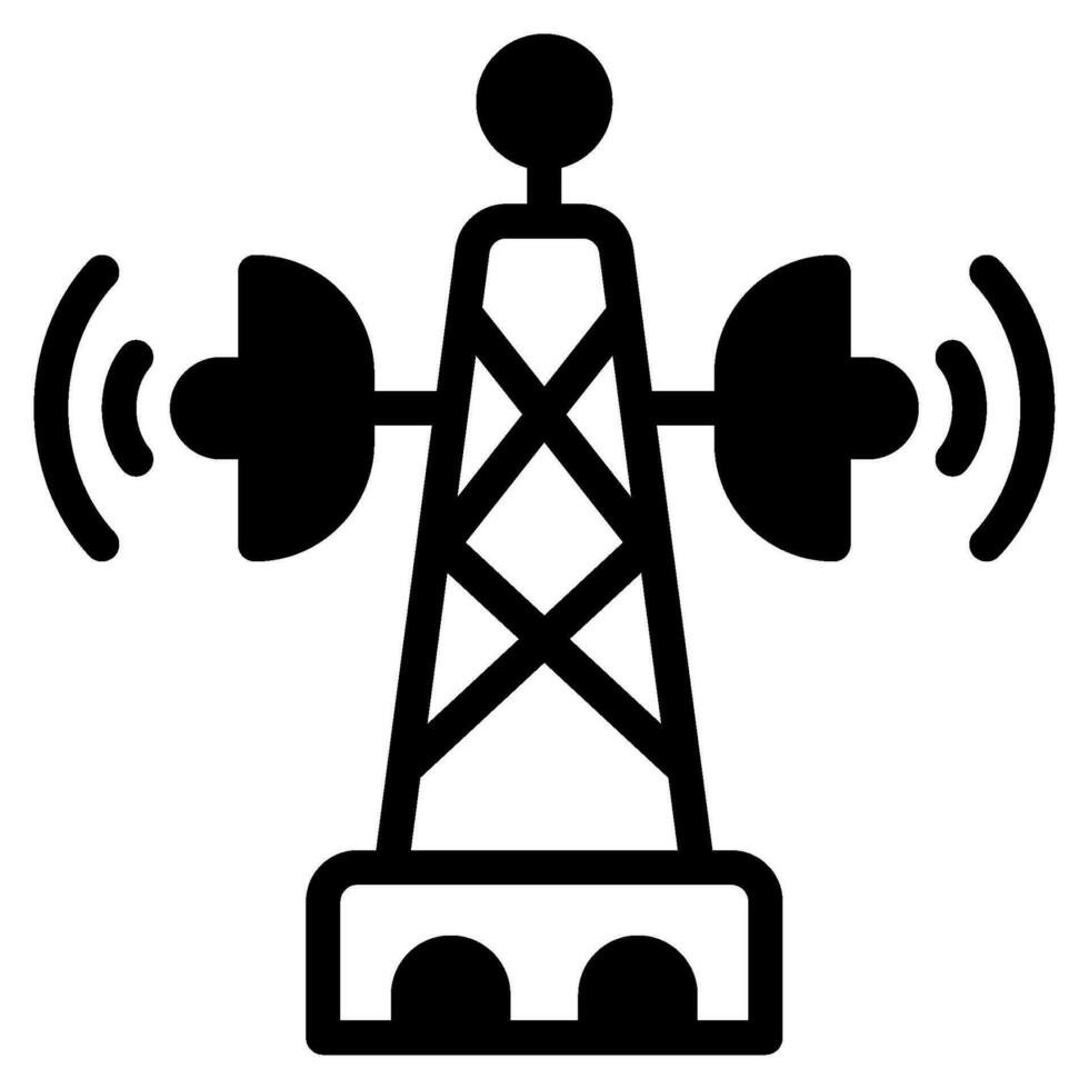 Radio Turm Raum Technologie Objekt Illustration vektor