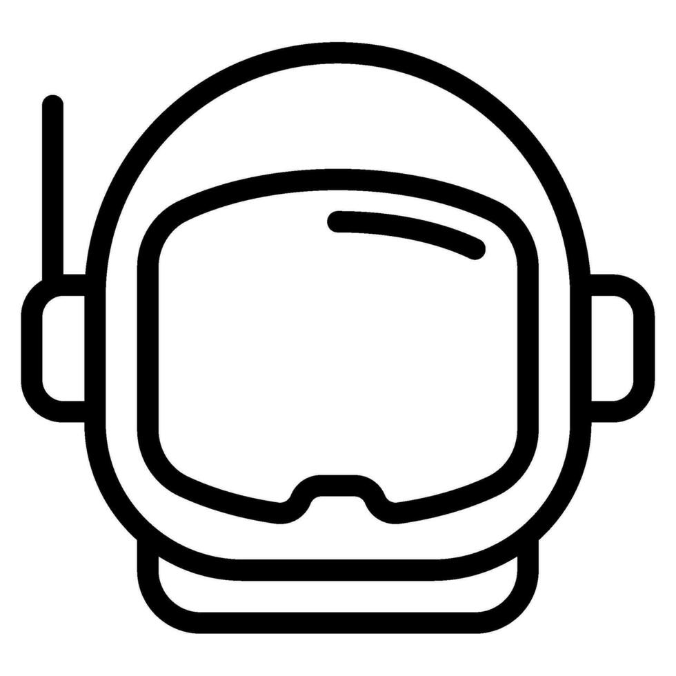 Astronaut Helm Raum Technologie Objekt Illustration vektor