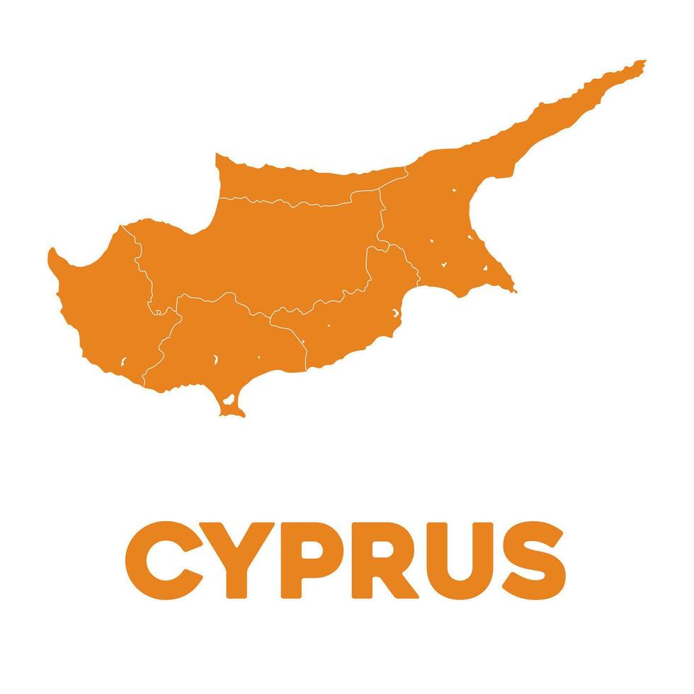 detaljerad cypern Karta vektor