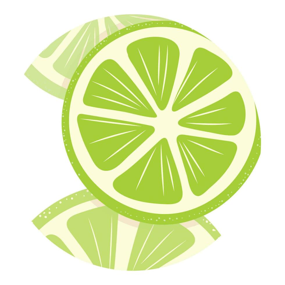 runda grön citron- platt ikon för design vektor