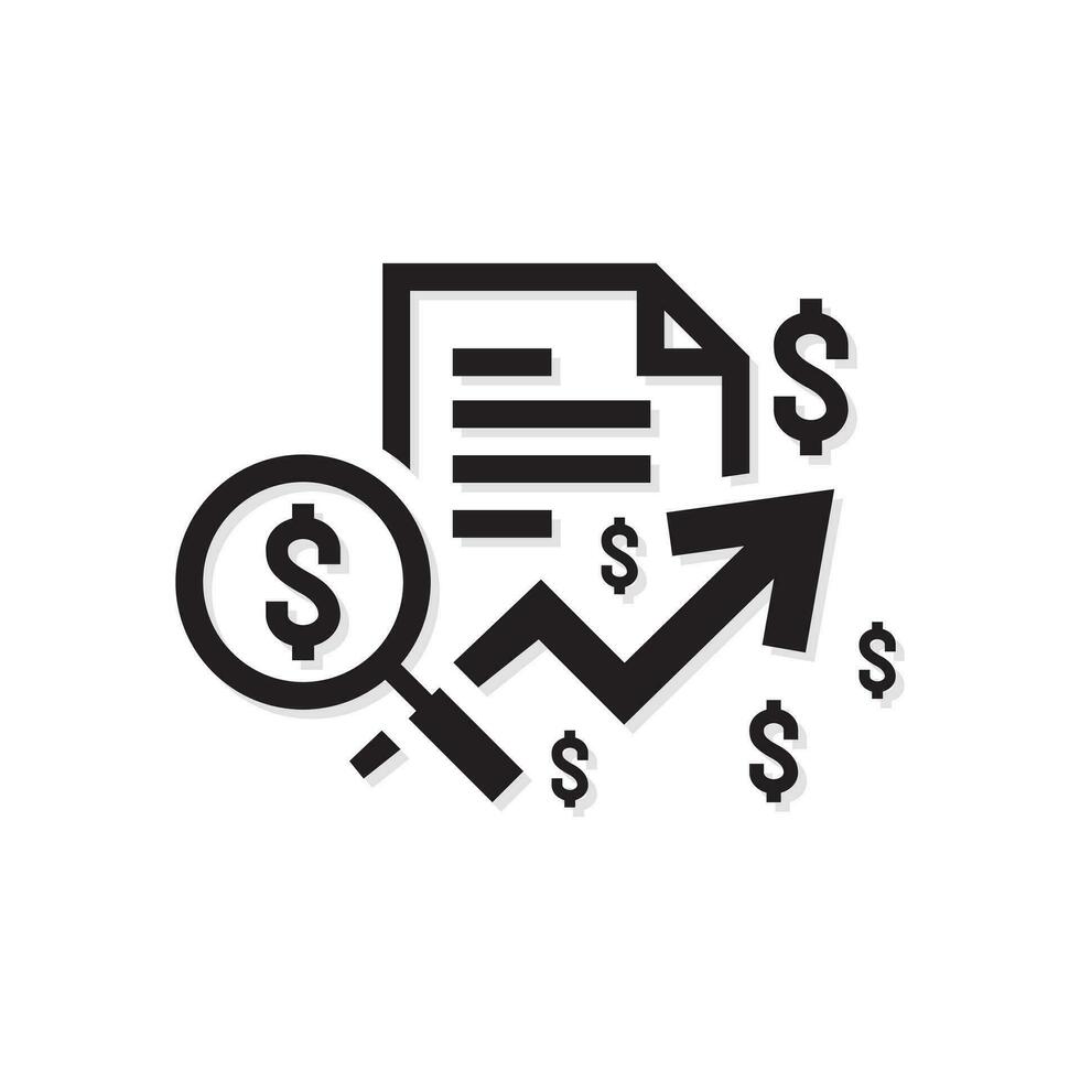 företag förvaltning tillväxt statistik ikoner i svart och vit vektor