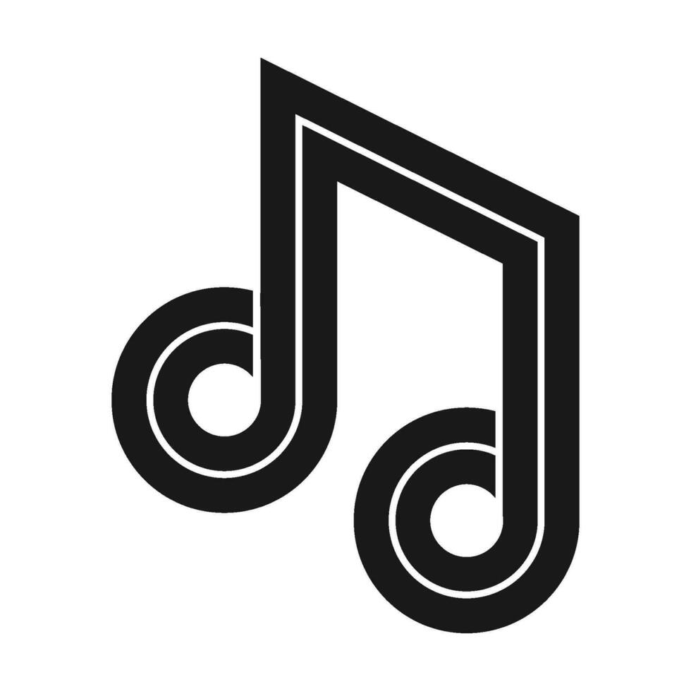 musikalisk notera logotyp vektor
