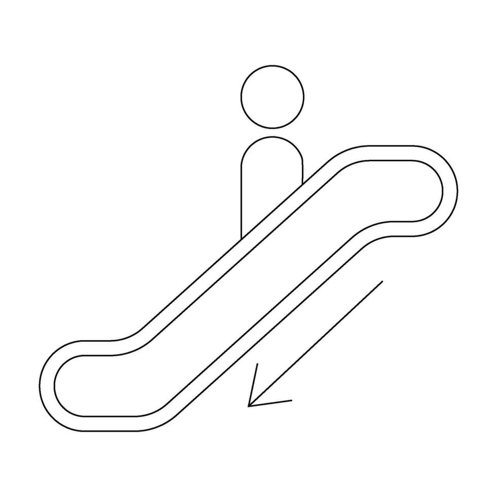 rulltrappa ikon vektor