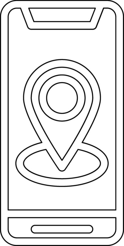 Handy, Mobiltelefon Geographisches Positionierungs System Vektor Symbol