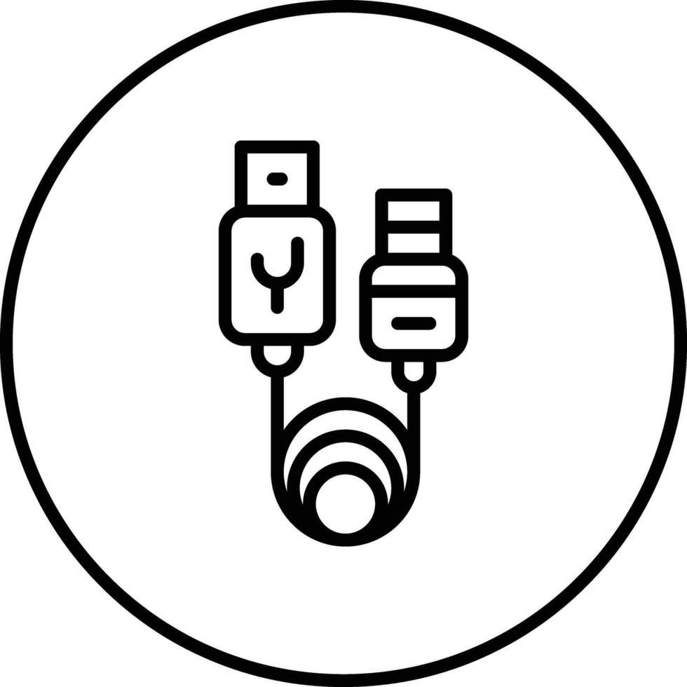 Vektorsymbol für USB-Kabel vektor