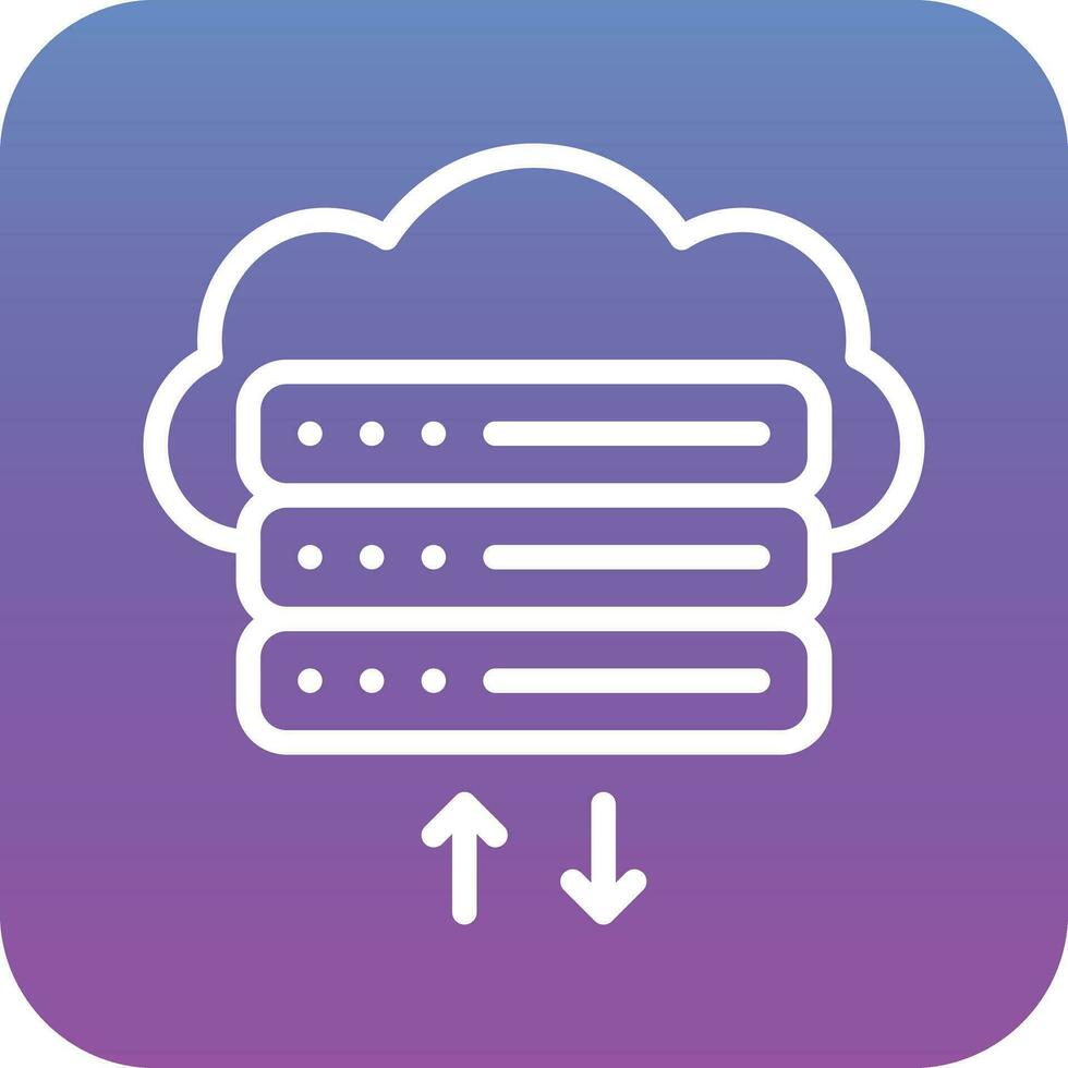 Cloud-Datenbank-Vektorsymbol vektor