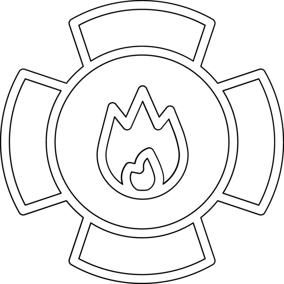 Feuerwehrmann Abzeichen Vektor Symbol