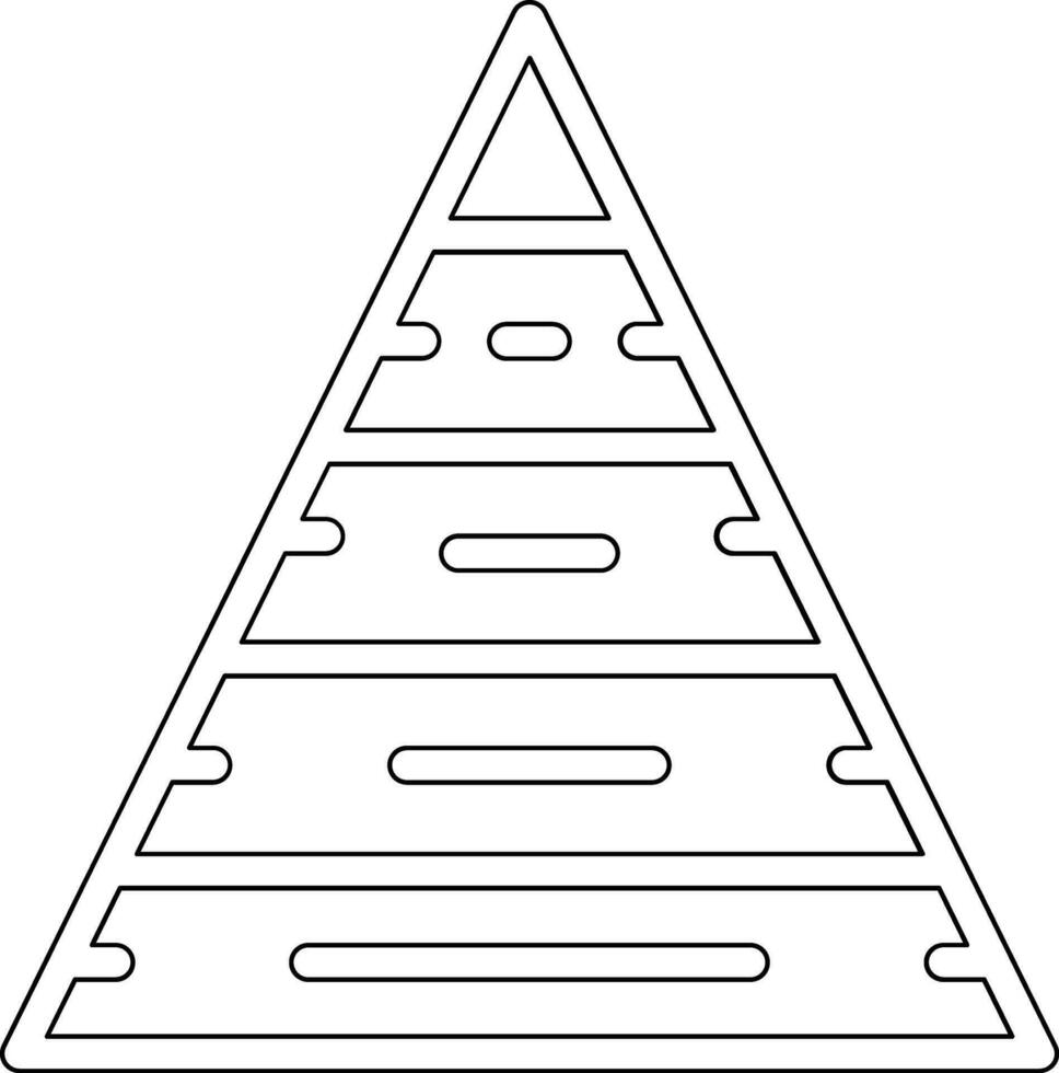 Pyramidendiagramm-Vektorsymbol vektor