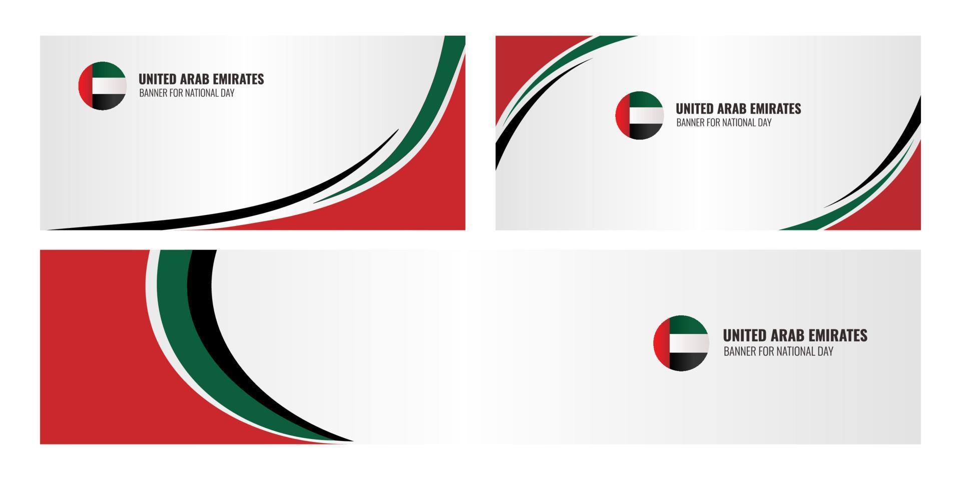 vektor mall rubrik banner för Förenade Arabemiraten fira