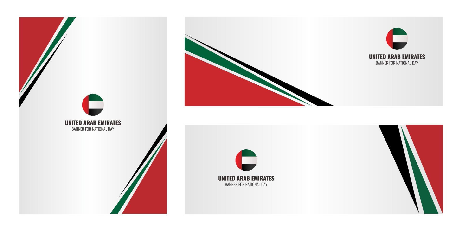 banner för Förenade Arabemiraten firar nationaldagen. vektor