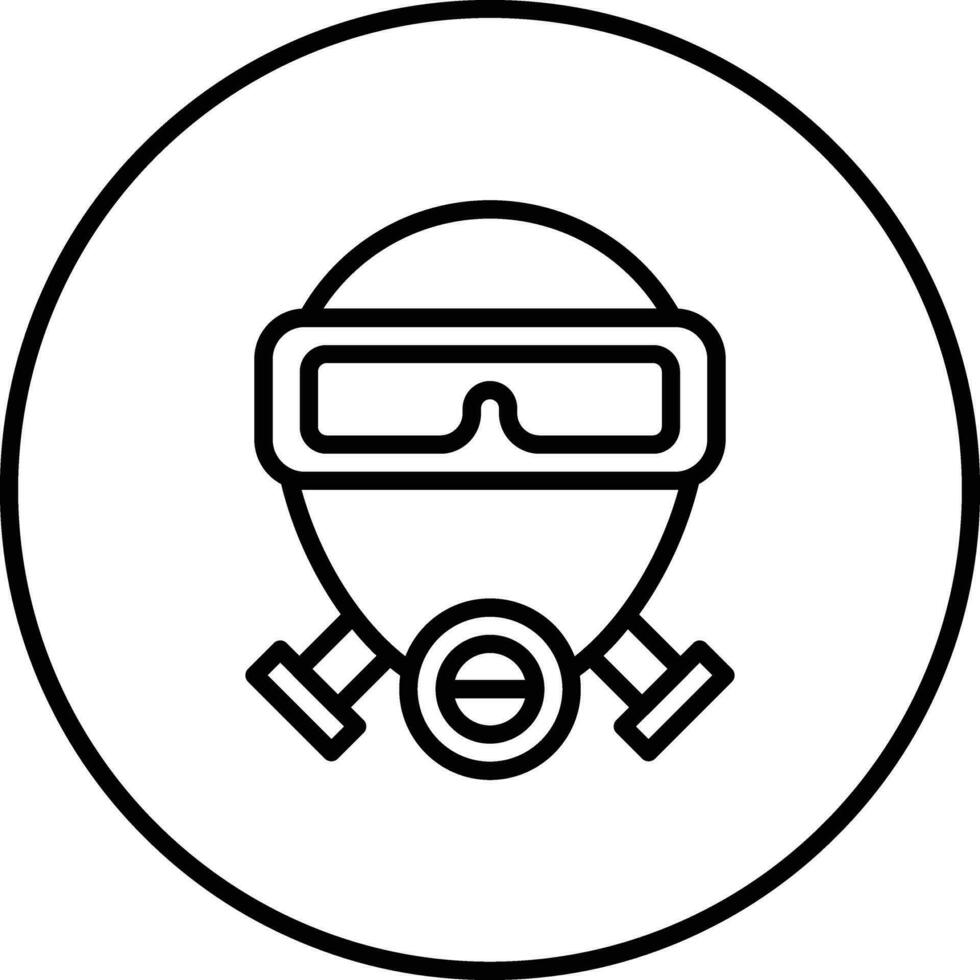 Vektorsymbol für Gasmaske vektor