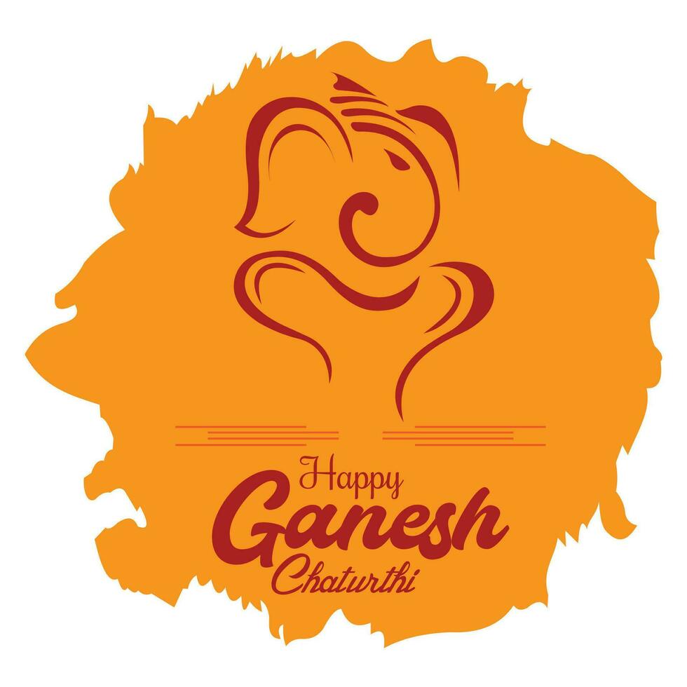 Lycklig ganesh chaturthi festival önskar kort vektor