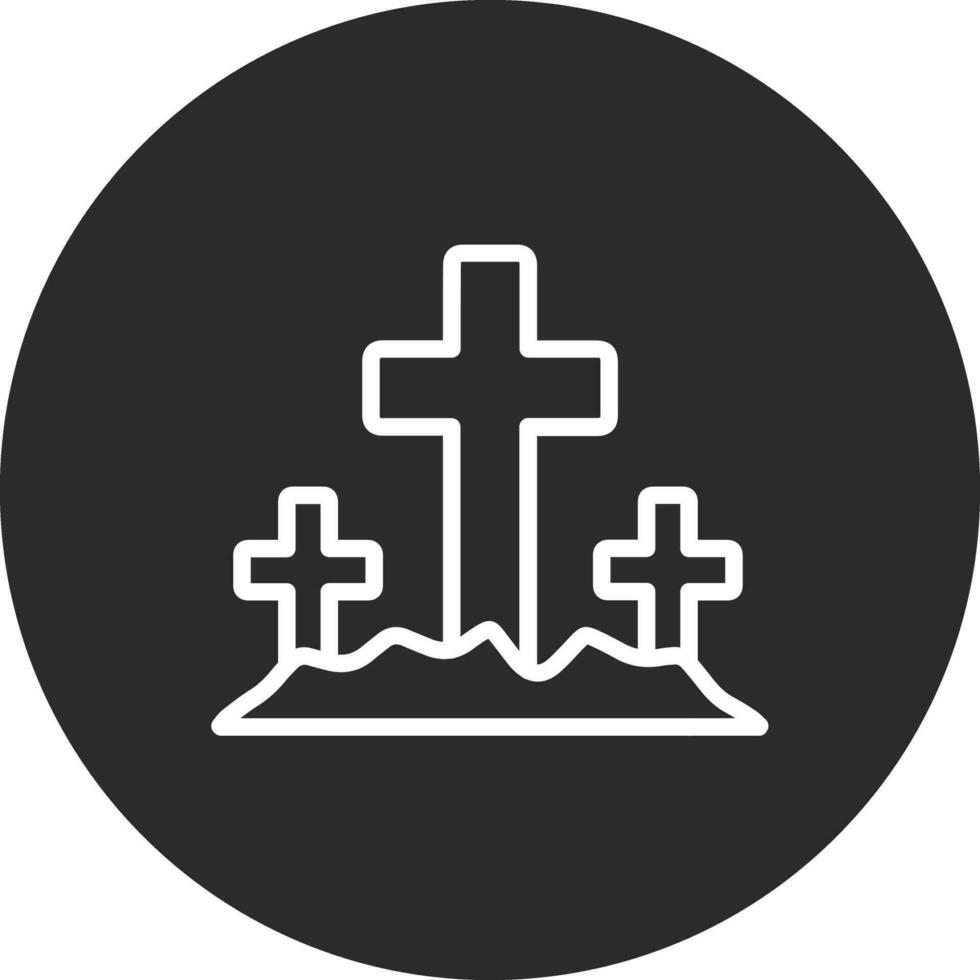 kyrkogård vektor ikon